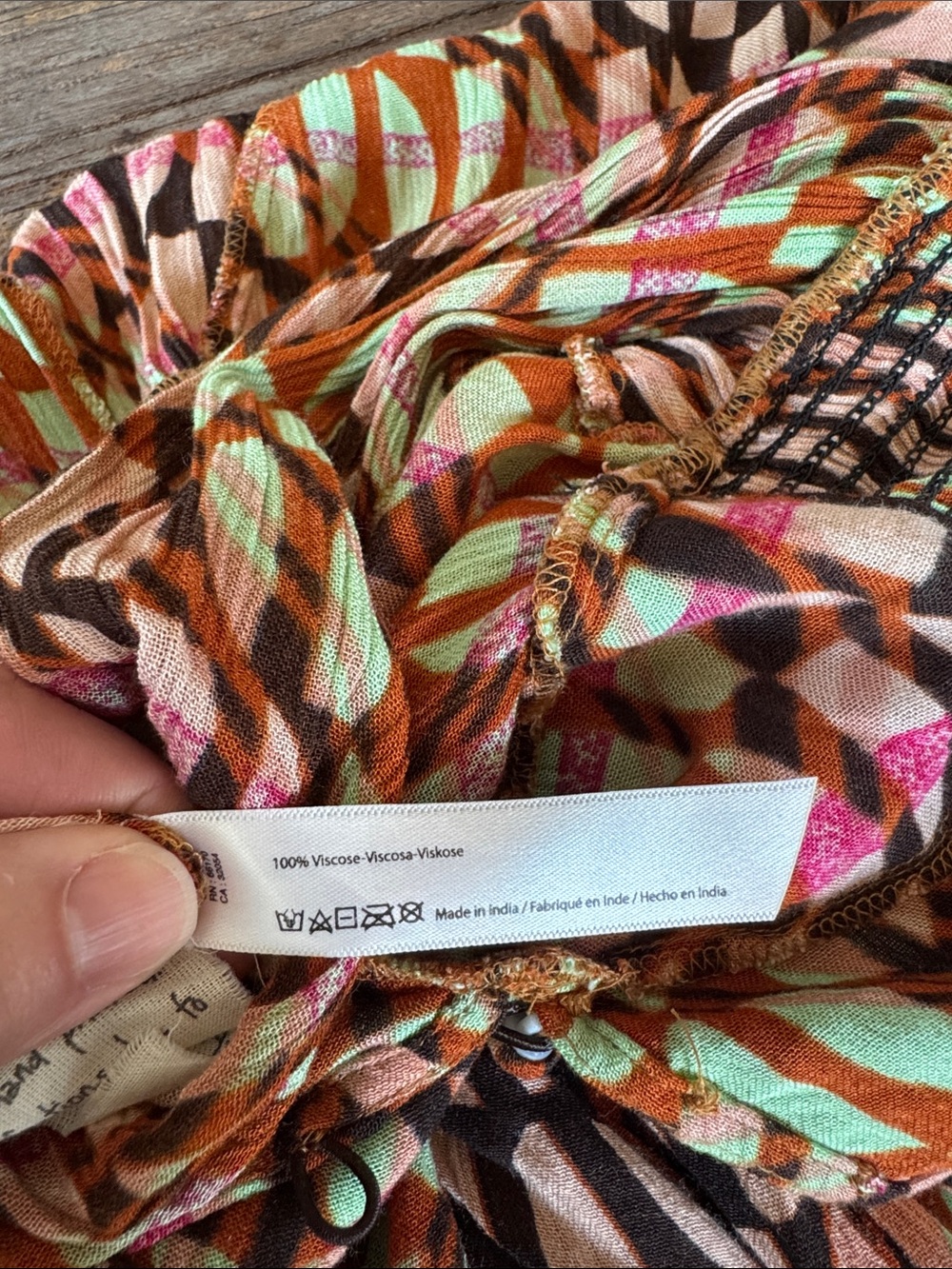 Free People Sahara Jumpsuit bold geometric print fly away pants ruffled EUC Smal - Picture 10 of 12